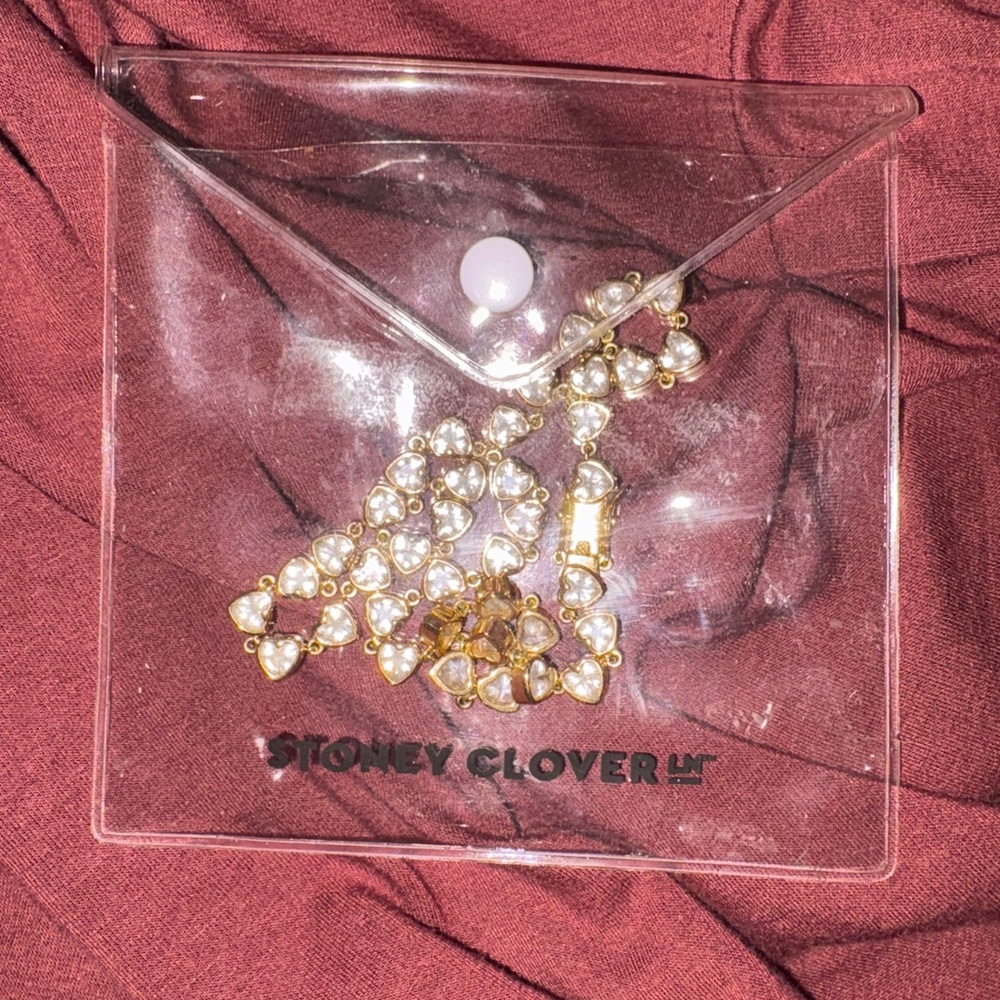 Stoney clover lane X hey Maeve crystal heart necklace